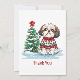 Danke Weihnachten Shih Tzu Hund
