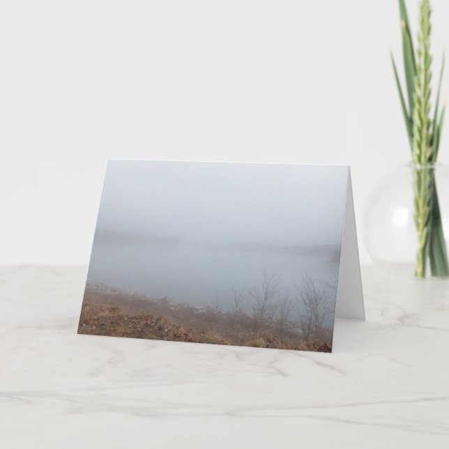 Danke, wenn das Leben hart und gerade ein Nebel Dankeskarte (Vorderseite)