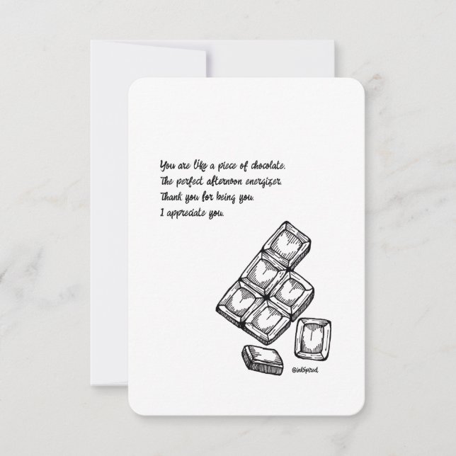 Danke, Wertkarte - Schokolade, flach (Vorderseite)