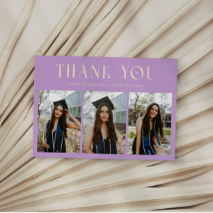 Danke Whimsical Wisteria Abschlussfoto Ankündigung