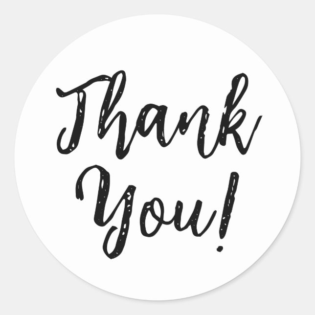 Danke White Runder Aufkleber (Vorderseite)