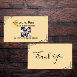 Danke Wildblume Instagram Qr Code   Rabattkarte