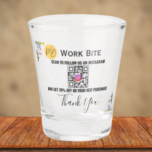 Danke Wildflower Geschäft Instagram Qr Code Schnapsglas