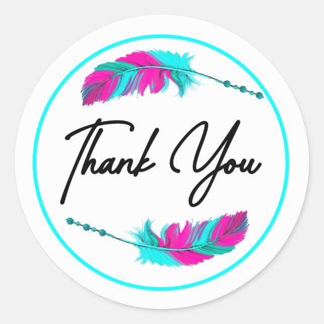 Danke, Wish Runder Aufkleber (Vorderseite)