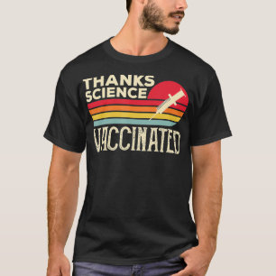 Danke Wissenschaft Geimpft Retro Vintage Pro Impfu T-Shirt