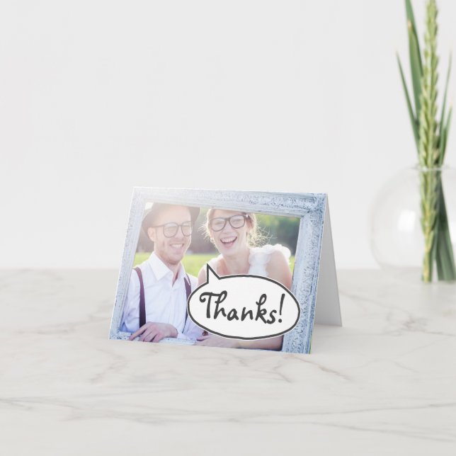 Danke! Word-Blase-Karte Dankeskarte (Vorderseite)