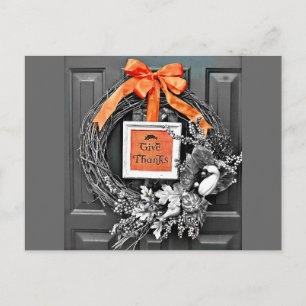 Danke Wreath Postkarte