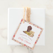 Danke Y'all Cowboy Boot & Bouquet Baby Dusche