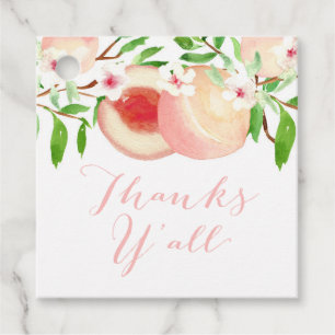 Danke Y'all Peaches South Polterabend Geschenkanhänger