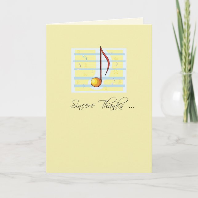Danke, Yellow Note Dankeskarte (Vorderseite)