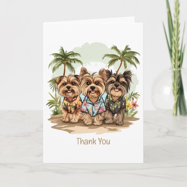 Danke Yorkshire Terrier Dogs Hawaiian Shirts (Vorderseite)