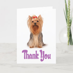 Danke Yorkshire Terrier Puppy Card - Verse