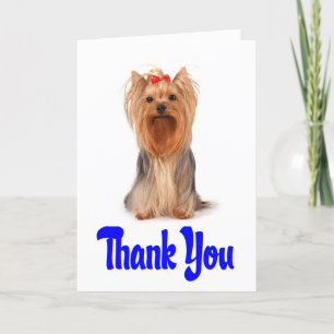 Danke Yorkshire Terrier Puppy Card - Verse