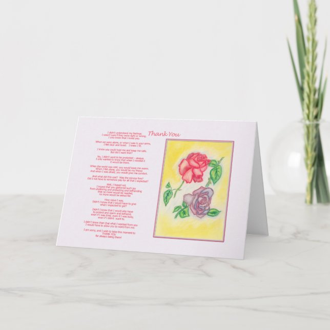 Danke zu kardieren (Vorderseite)