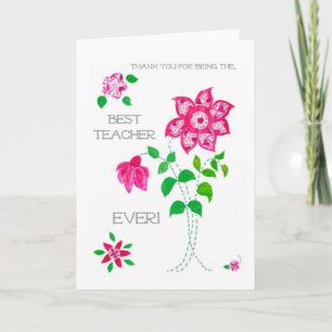 Danke zu kardieren für einen Lehrer