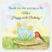 Danke zum 60. Geburtstag Robin mit Osterglocken-To