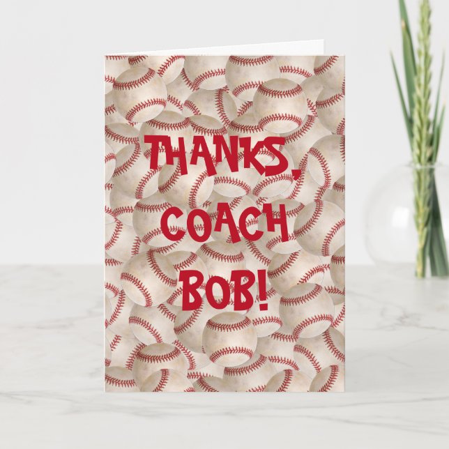 Danke zum Baseballtrainer (Vorderseite)