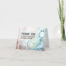 *~* danken blaue Drache-Baby-Dusche Ihnen Dankeskarte