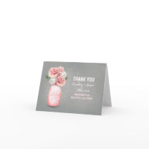 Danken niedliches Rosa gemaltes Maurerglas Ihnen