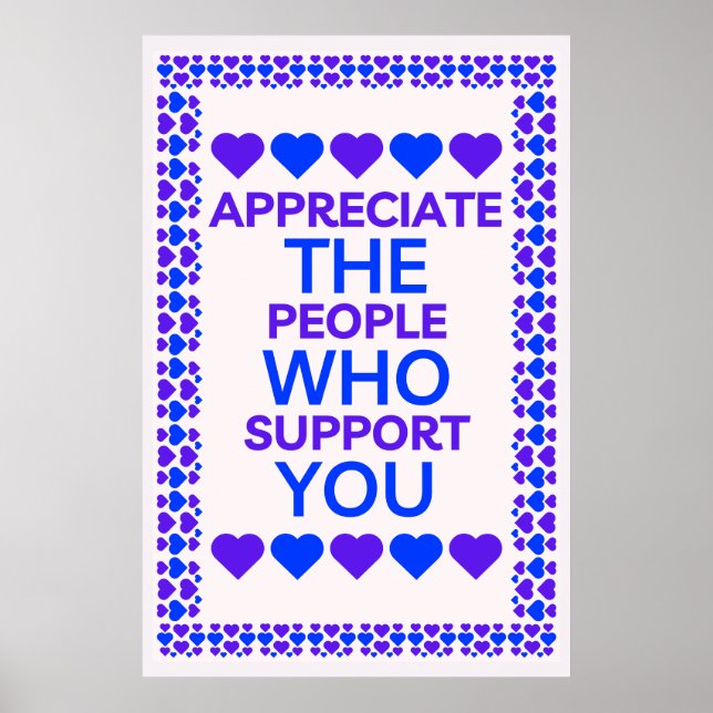 Danken Sie den Leuten, die Sie von Wall Art unters Poster (Vorne)