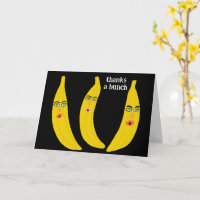 DANKEN SIE EIN BUNCH Funny Bananas Vielen Dank Nie