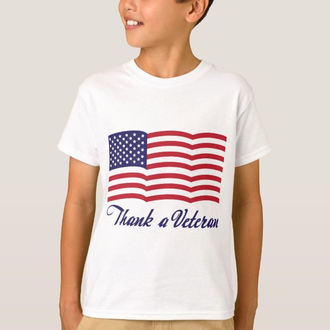 Danken Sie einem Veteran T-Shirt (Vorderseite)