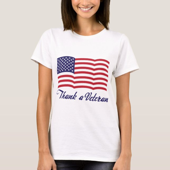Danken Sie einem Veteran T-Shirt (Vorderseite)