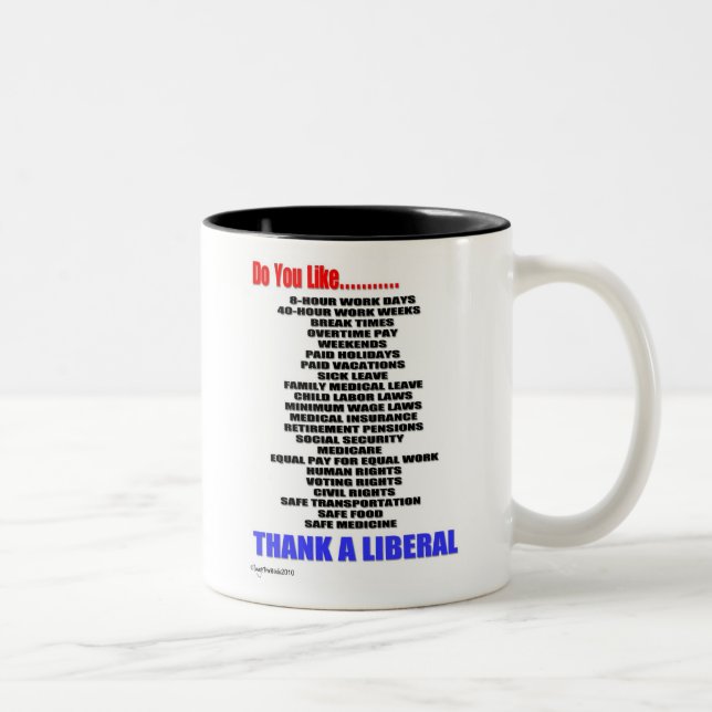 Danken Sie einer liberalen Kaffeetasse (Rechts)
