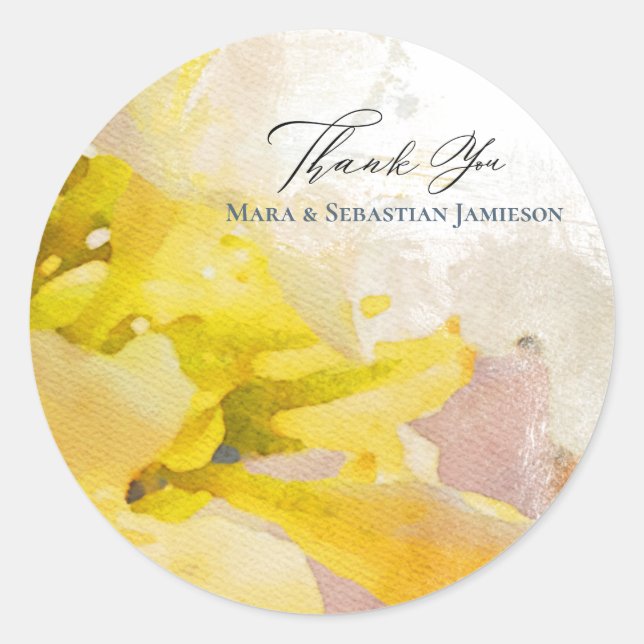 *~* DANKEN SIE, florale AR15 Elegante Künstlerisch Runder Aufkleber (Vorderseite)