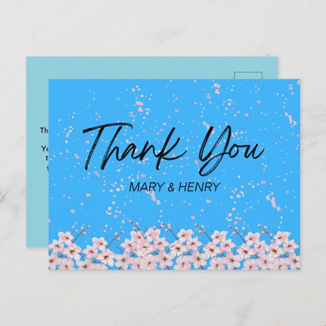 DANKEN SIE KARTE (Vorne/Hinten)