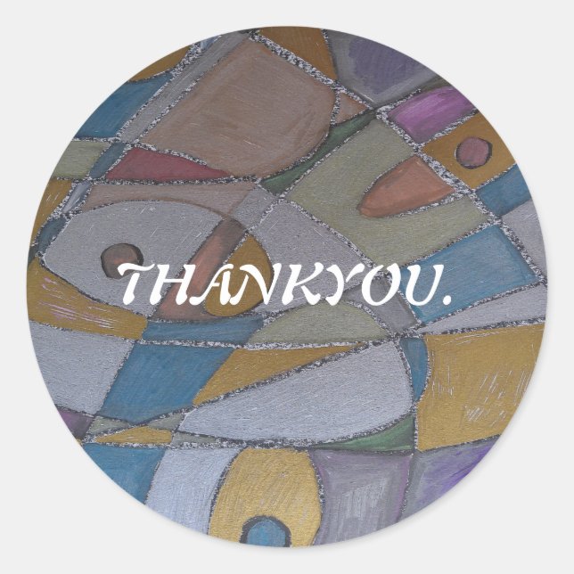 DANKEN SIE STICKER VON KÜNSTLER PAULA REILLY. (Vorderseite)