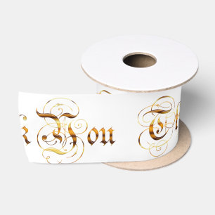 Danken Sie you.text. Satinband