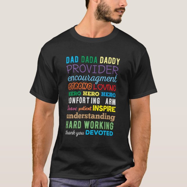 Dankend Powerfull Love Vater Granddad Happy Fath T-Shirt (Vorderseite)