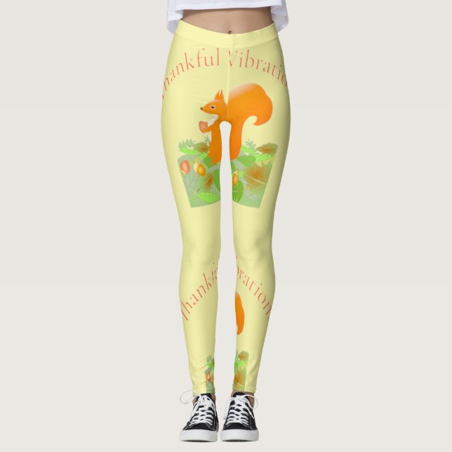 Dankend Vibes Eichhörnchen Thunder_Cove Leggings (Vorderseite)