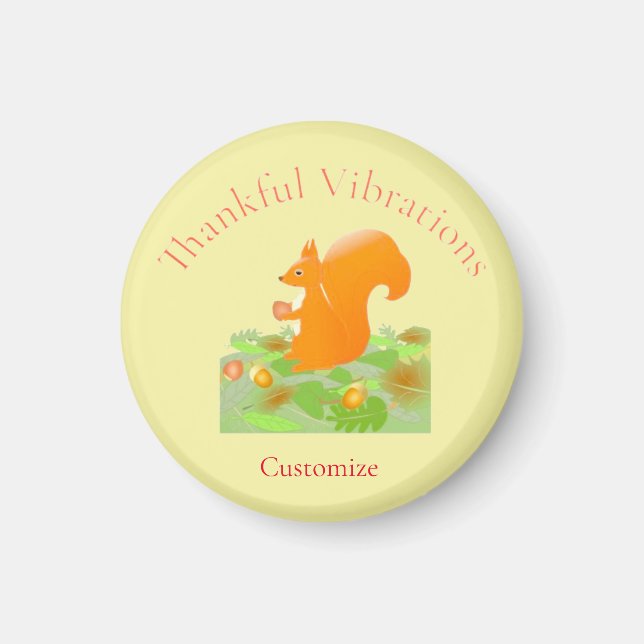 Dankend Vibes Eichhörnchen Thunder_Cove Magnet (Vorne)