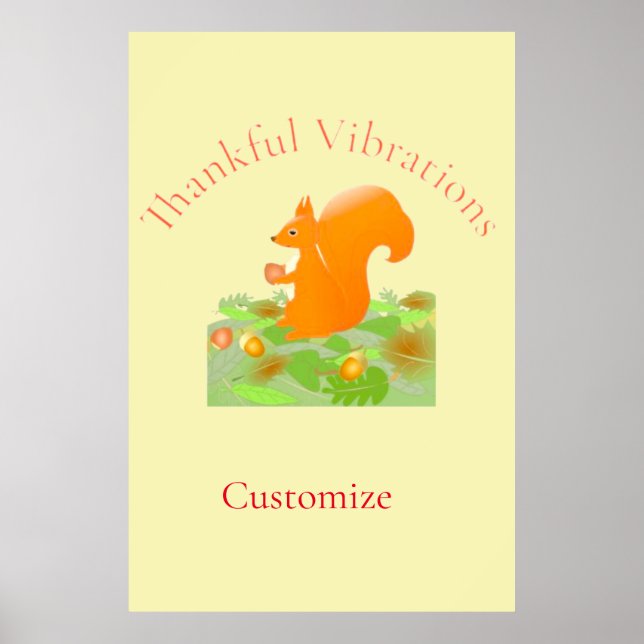 Dankend Vibes Eichhörnchen Thunder_Cove Poster (Vorne)