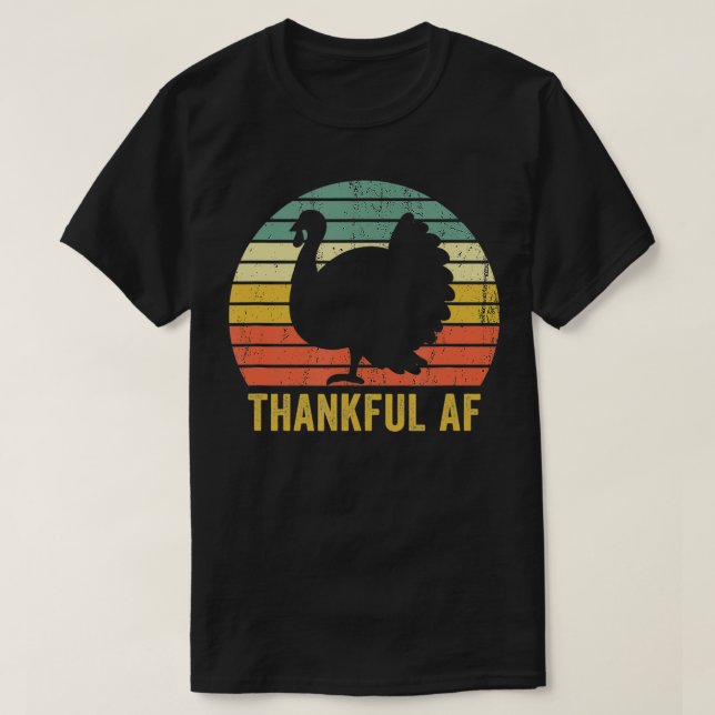 Dankenswerter AF Funny Erntedank Türkei Trot Vinta T-Shirt (Design vorne)