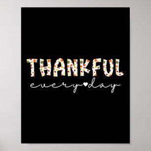 Dankenswerter Alltag Herbstlaub Erntedank Herbst Poster