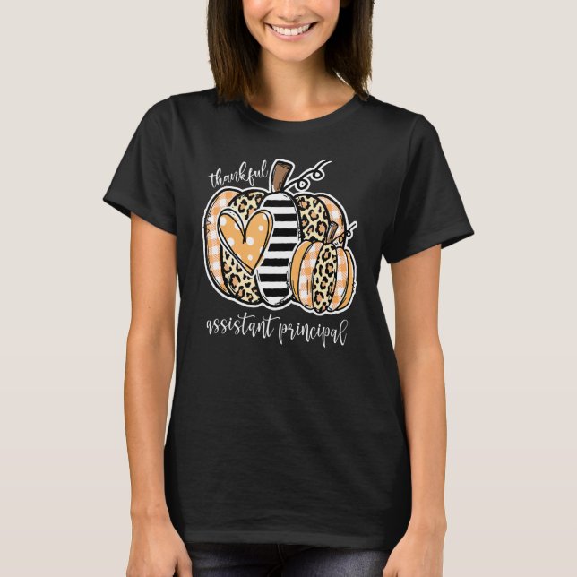 Dankenswerter Assistent Principal Leopard Pumpkin  T-Shirt (Vorderseite)