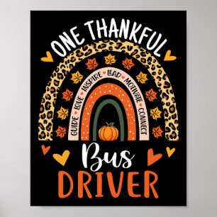 Dankenswerter Bus-Erntedank Herbst School Bus D Poster