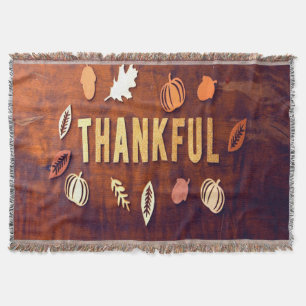 Dankenswerter Erntedank Herbstlaub Pumpkin Decke