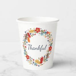 Dankenswerter Fall Wreath Mug Thanksgiving-Geschen Pappbecher