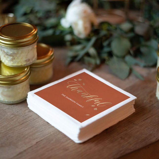 Dankenswerter Herbst Erntedank Party Paper Napkin Serviette (Von Creator hochgeladen)