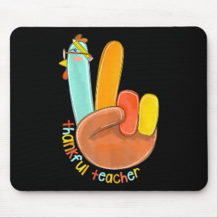 Dankenswerter Lehrer Funny Erntedank Peace Hand Si Mousepad