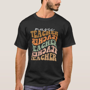 Dankenswerter Musiklehrer Retro Fall Vibes Herbstl T-Shirt
