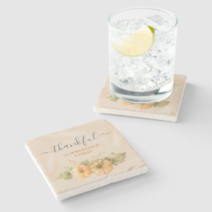 Dankenswertes Kürbisfamilienessen Erntedank Steinuntersetzer