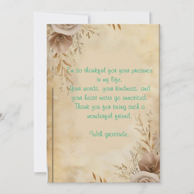 Dankesbotschaft Einladung (Vorderseite)