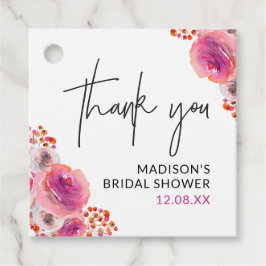 Dankeschön an Bright Floral Brautparty Gevor Tag Geschenkanhänger