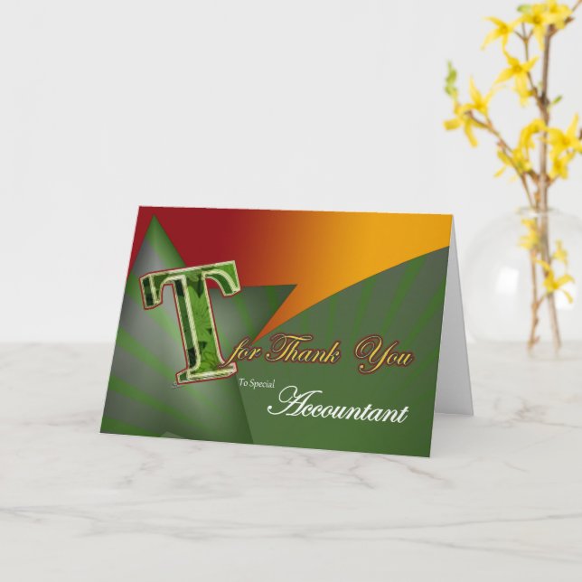 Dankeschön an den Buchhalter Karte (Gelbe Blume)