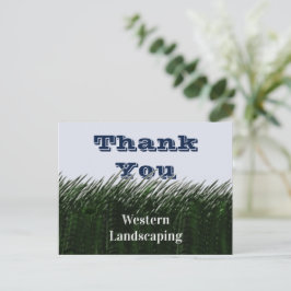 Dankeschön an den Kunden Grün Gras Postkarte